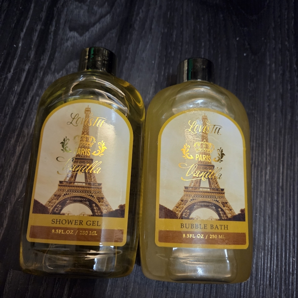 Lovistee Vanilla Shower Gel and Bubble Bath - Gold